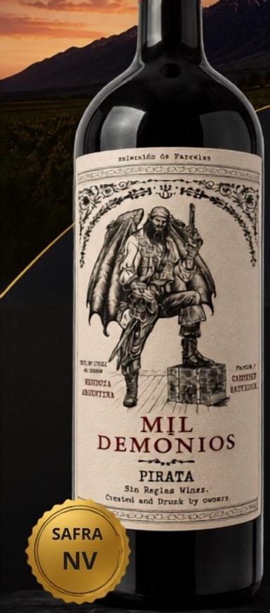 Garrafa Pirata Mil Demonios — Cabernet Sauvignon